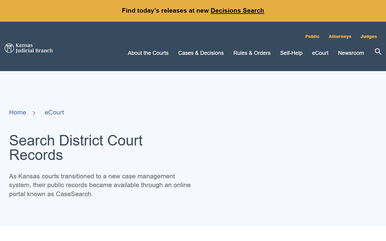 Ness County court records Kansas district court records access