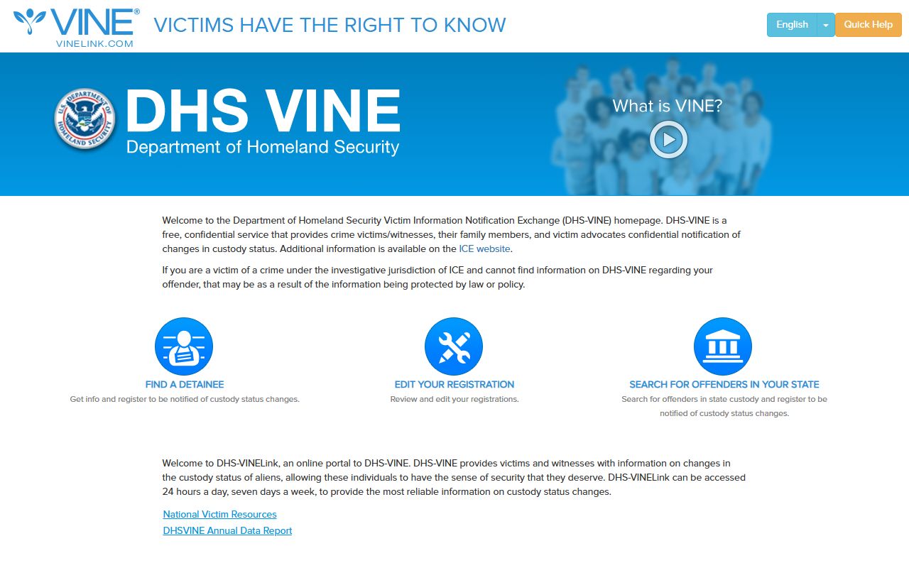 Ness County inmate records DHS VINE and VINELink portal