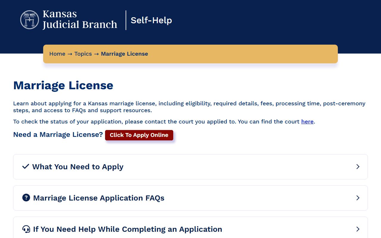 Ness County marriage records Kansas online marriage license page