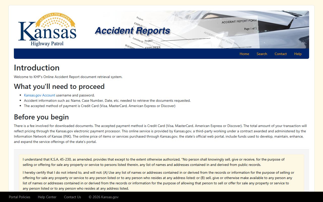 Ness County traffic court records Kansas accident report retrieval